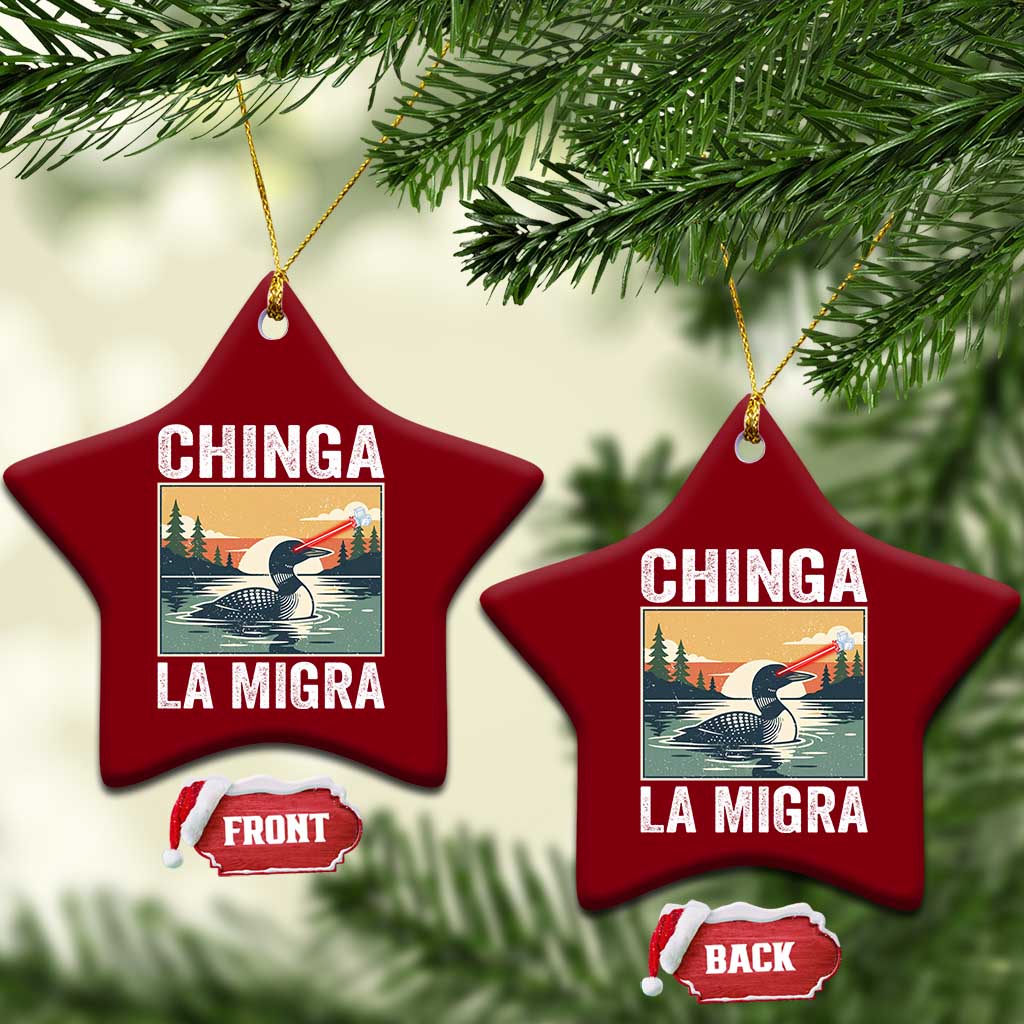 Chinga La Migra Ceramic Ornament Minnesota Loon Laser Ice Cube Political Protest TS11 Print Your Wear