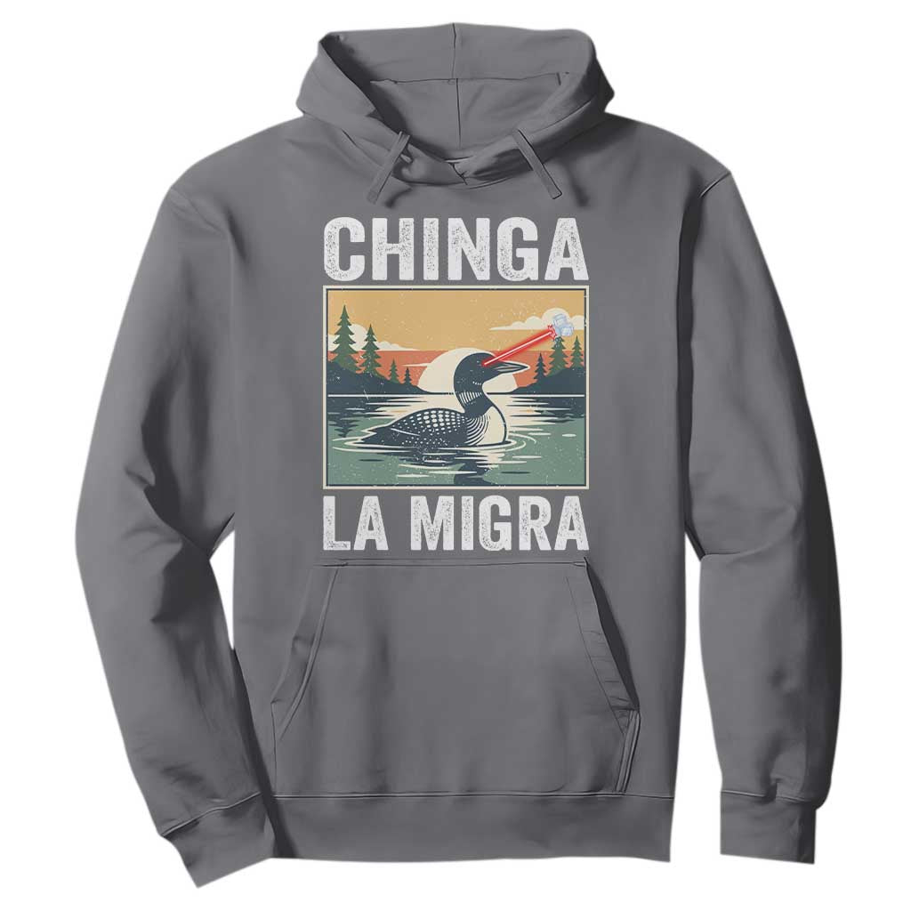 Chinga La Migra Hoodie Minnesota Loon Laser Ice Cube Political Protest TS11 Charcoal Print Your Wear
