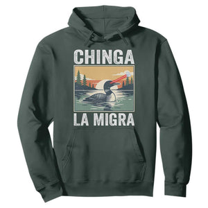 Chinga La Migra Hoodie Minnesota Loon Laser Ice Cube Political Protest TS11 Dark Forest Green Print Your Wear