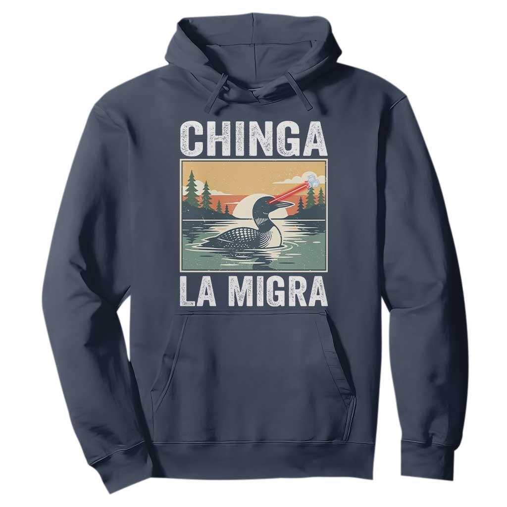 Chinga La Migra Hoodie Minnesota Loon Laser Ice Cube Political Protest TS11 Navy Print Your Wear