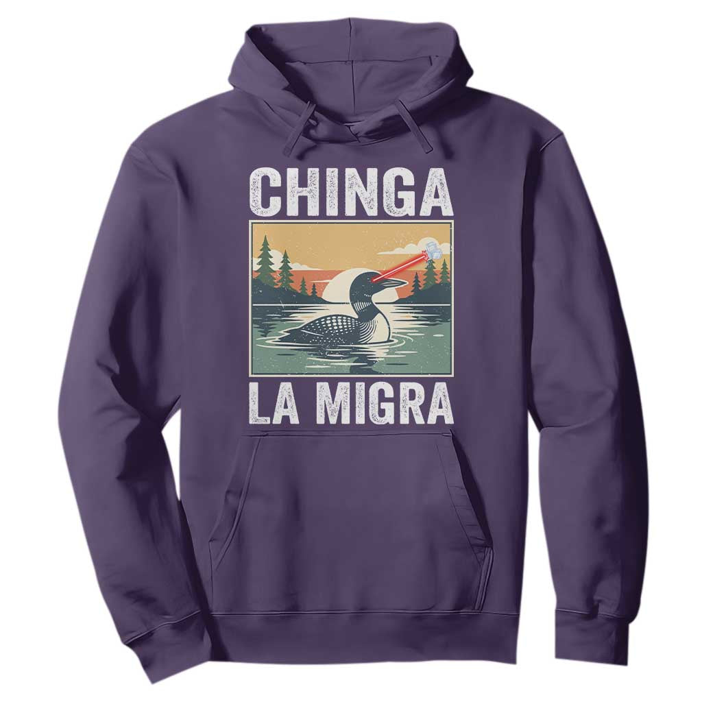 Chinga La Migra Hoodie Minnesota Loon Laser Ice Cube Political Protest TS11 Purple Print Your Wear