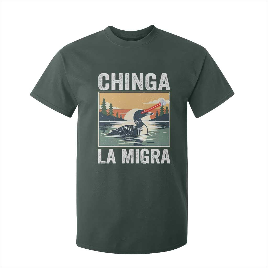 Chinga La Migra T Shirt For Kid Minnesota Loon Laser Ice Cube Political Protest TS11 Dark Forest Green Print Your Wear