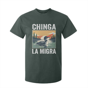 Chinga La Migra T Shirt For Kid Minnesota Loon Laser Ice Cube Political Protest TS11 Dark Forest Green Print Your Wear