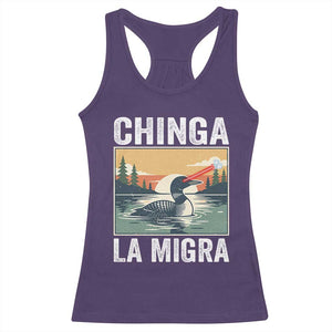 Chinga La Migra Racerback Tank Top Minnesota Loon Laser Ice Cube Political Protest TS11 Purple Print Your Wear