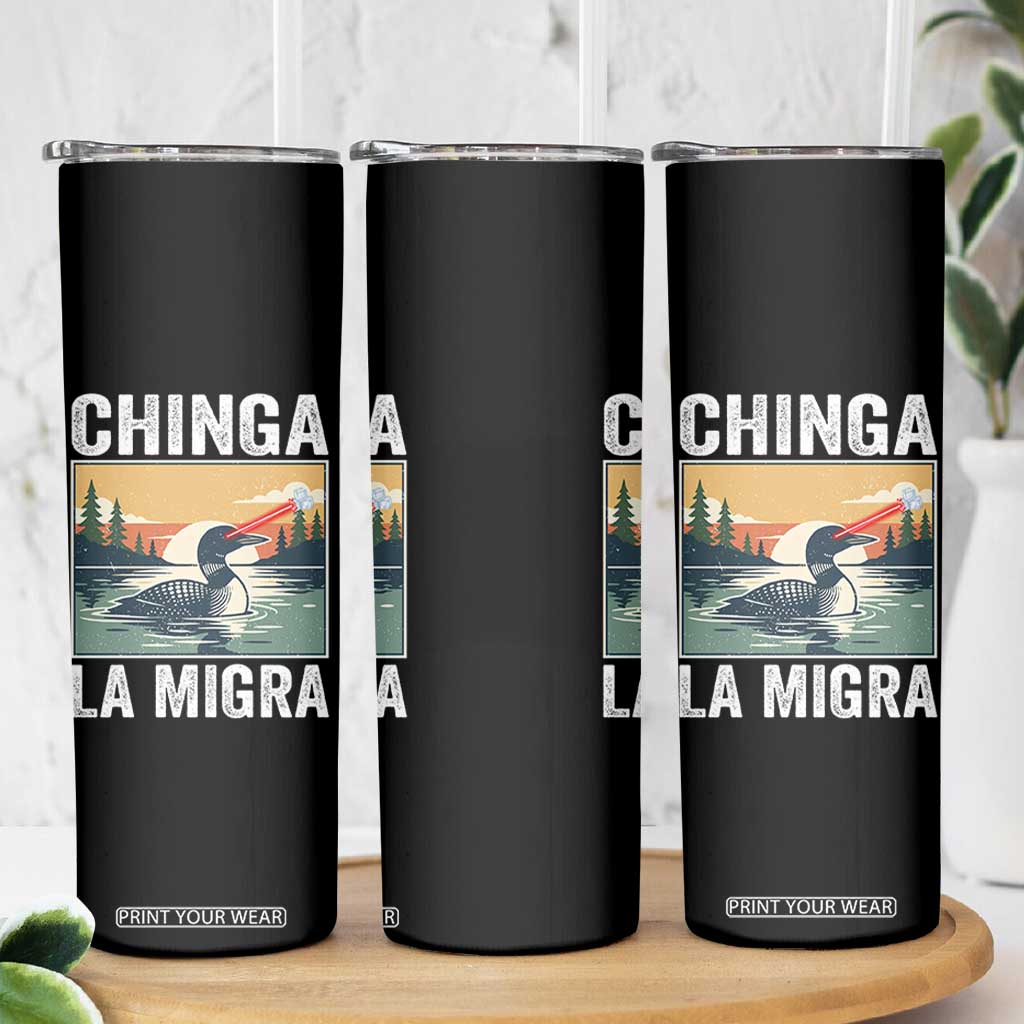 Chinga La Migra Skinny Tumbler Minnesota Loon Laser Ice Cube Political Protest TS11 Print Your Wear