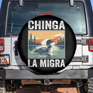 Chinga La Migra Spare Tire Cover Minnesota Loon Laser Ice Cube Political Protest TS11 No hole Black Print Your Wear