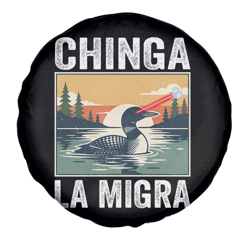 Chinga La Migra Spare Tire Cover Minnesota Loon Laser Ice Cube Political Protest TS11 Print Your Wear