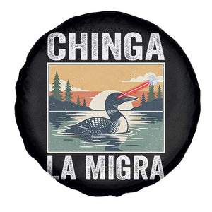Chinga La Migra Spare Tire Cover Minnesota Loon Laser Ice Cube Political Protest TS11 Print Your Wear