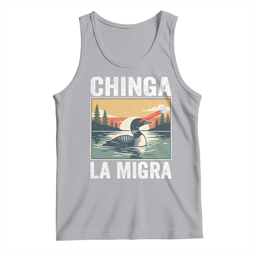 Chinga La Migra Tank Top Minnesota Loon Laser Ice Cube Political Protest TS11 Athletic Heather Print Your Wear