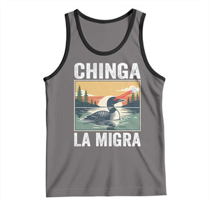Chinga La Migra Tank Top Minnesota Loon Laser Ice Cube Political Protest TS11 Deep Heather Black Print Your Wear