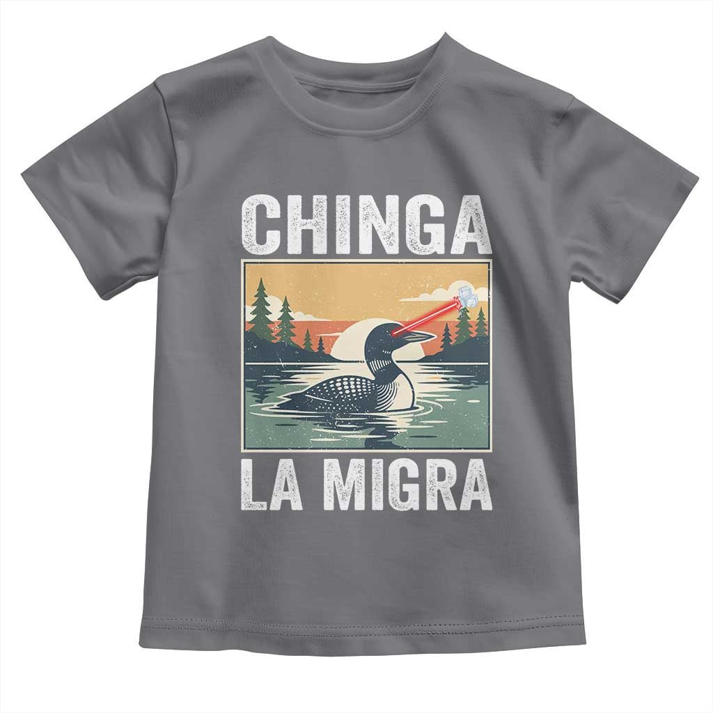 Chinga La Migra Toddler T Shirt Minnesota Loon Laser Ice Cube Political Protest TS11 Charcoal Print Your Wear