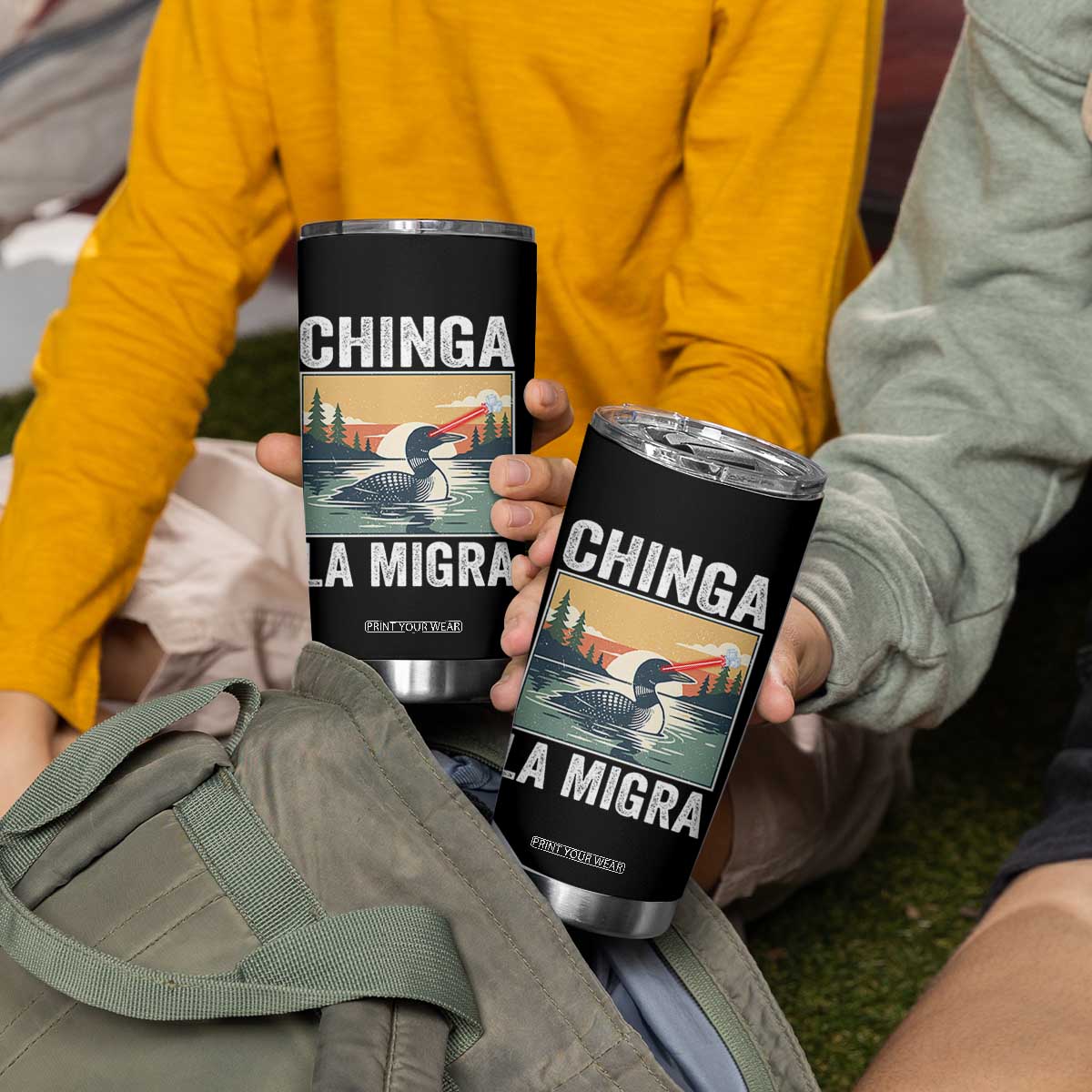 Chinga La Migra Tumbler Cup Minnesota Loon Laser Ice Cube Political Protest TS11 Print Your Wear