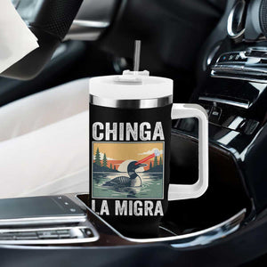 Chinga La Migra Tumbler With Handle Minnesota Loon Laser Ice Cube Political Protest TS11 Print Your Wear