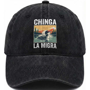 Chinga La Migra Washed Cotton Baseball Cap Minnesota Loon Laser Ice Cube Political Protest TS11 Print Your Wear