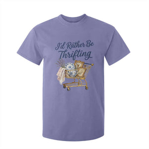 I Would Rather Be Thrifting T Shirt For Kid Funny Shopping Quote Thrift Lover TS11 Violet Print Your Wear