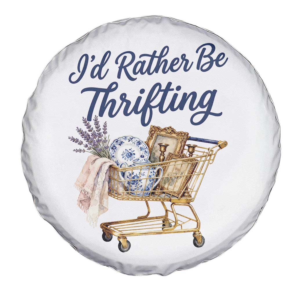 I Would Rather Be Thrifting Spare Tire Cover Funny Shopping Quote Thrift Lover TS11 Print Your Wear