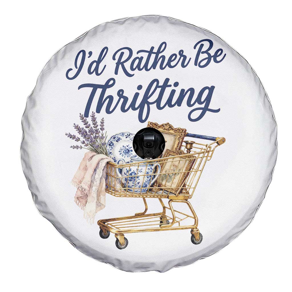 I Would Rather Be Thrifting Spare Tire Cover Funny Shopping Quote Thrift Lover TS11 Print Your Wear