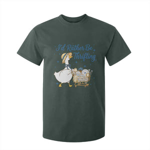 Silly Goose I Would Rather Be Thrifting T Shirt For Kid Funny Shopping Goose TS11 Dark Forest Green Print Your Wear