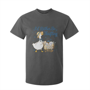 Silly Goose I Would Rather Be Thrifting T Shirt For Kid Funny Shopping Goose TS11 Dark Heather Print Your Wear