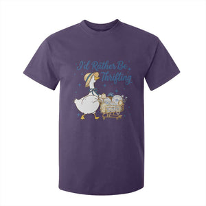 Silly Goose I Would Rather Be Thrifting T Shirt For Kid Funny Shopping Goose TS11 Purple Print Your Wear