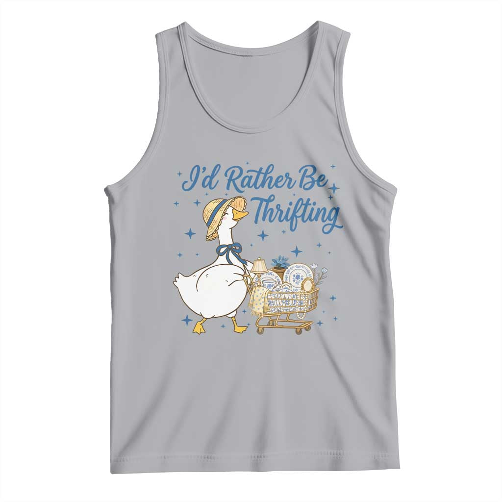 Silly Goose I Would Rather Be Thrifting Tank Top Funny Shopping Goose TS11 Athletic Heather Print Your Wear