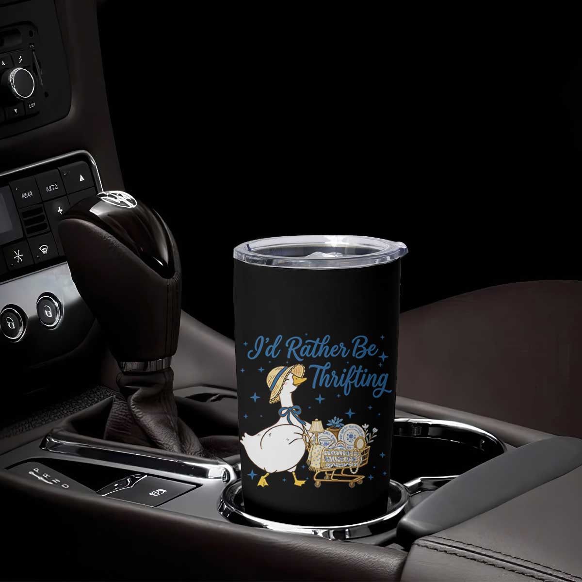 Silly Goose I Would Rather Be Thrifting Tumbler Cup Funny Shopping Goose TS11 Print Your Wear