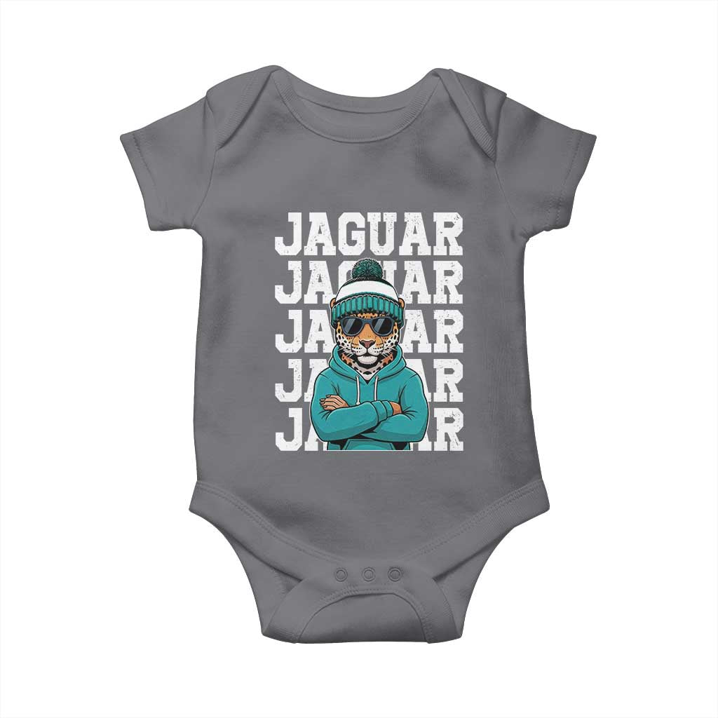 Jaguar Lover Baby Onesie JJF Football Fan Game Day TS11 Charcoal Print Your Wear