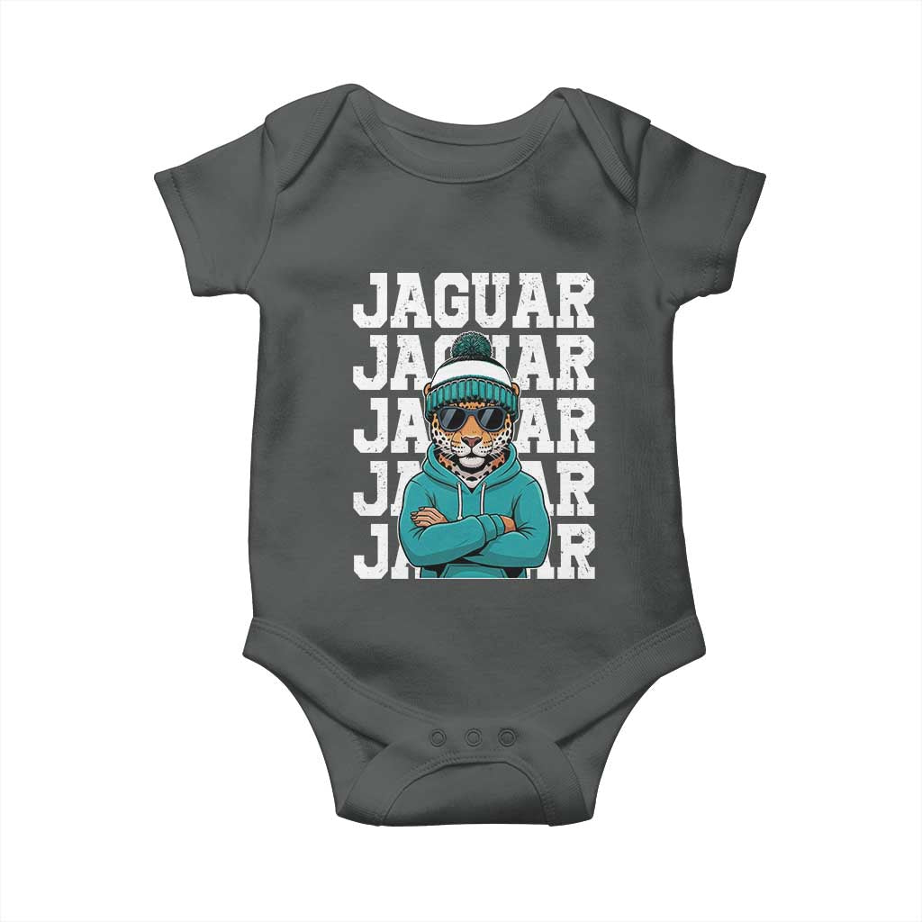 Jaguar Lover Baby Onesie JJF Football Fan Game Day TS11 Dark Heather Print Your Wear