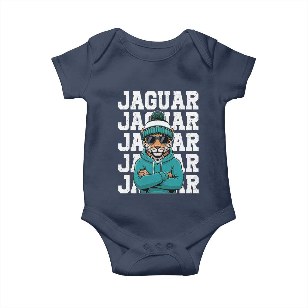 Jaguar Lover Baby Onesie JJF Football Fan Game Day TS11 Navy Print Your Wear