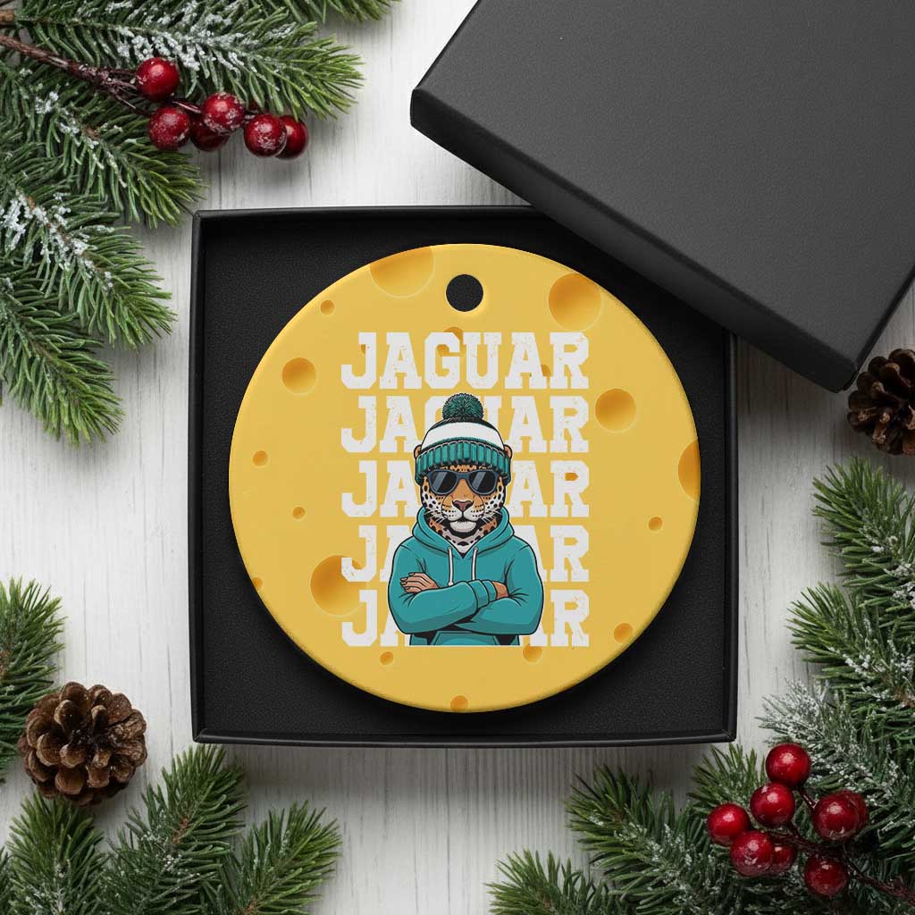 Jaguar Lover Ceramic Ornament JJF Football Fan Game Day TS11 1pc Yellow Cheese Print Your Wear