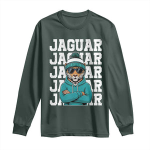Jaguar Lover Long Sleeve Shirt JJF Football Fan Game Day TS11 Dark Forest Green Print Your Wear