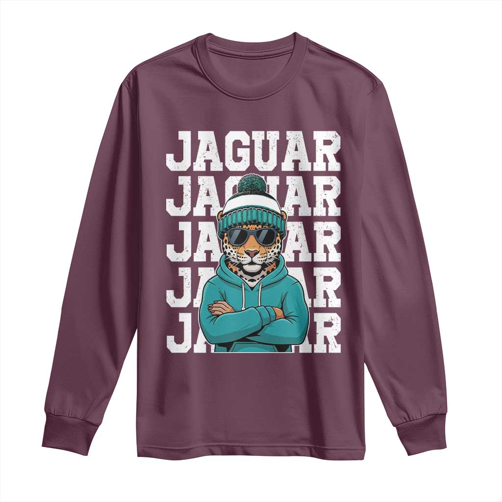 Jaguar Lover Long Sleeve Shirt JJF Football Fan Game Day TS11 Maroon Print Your Wear