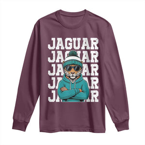 Jaguar Lover Long Sleeve Shirt JJF Football Fan Game Day TS11 Maroon Print Your Wear