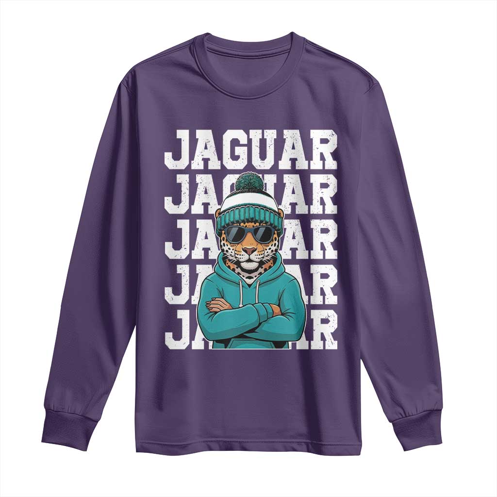 Jaguar Lover Long Sleeve Shirt JJF Football Fan Game Day TS11 Purple Print Your Wear