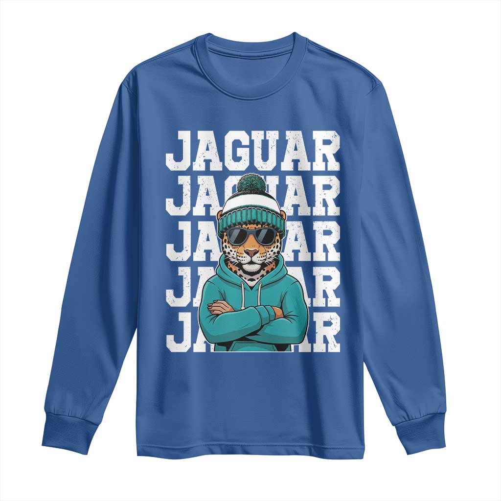 Jaguar Lover Long Sleeve Shirt JJF Football Fan Game Day TS11 Royal Blue Print Your Wear