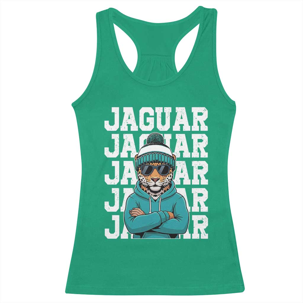 Jaguar Lover Racerback Tank Top JJF Football Fan Game Day TS11 Irish Green Print Your Wear