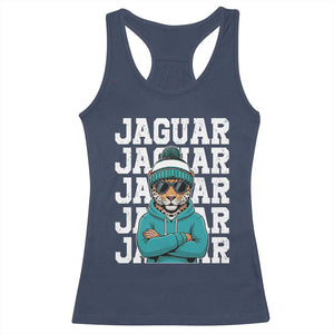 Jaguar Lover Racerback Tank Top JJF Football Fan Game Day TS11 Navy Print Your Wear