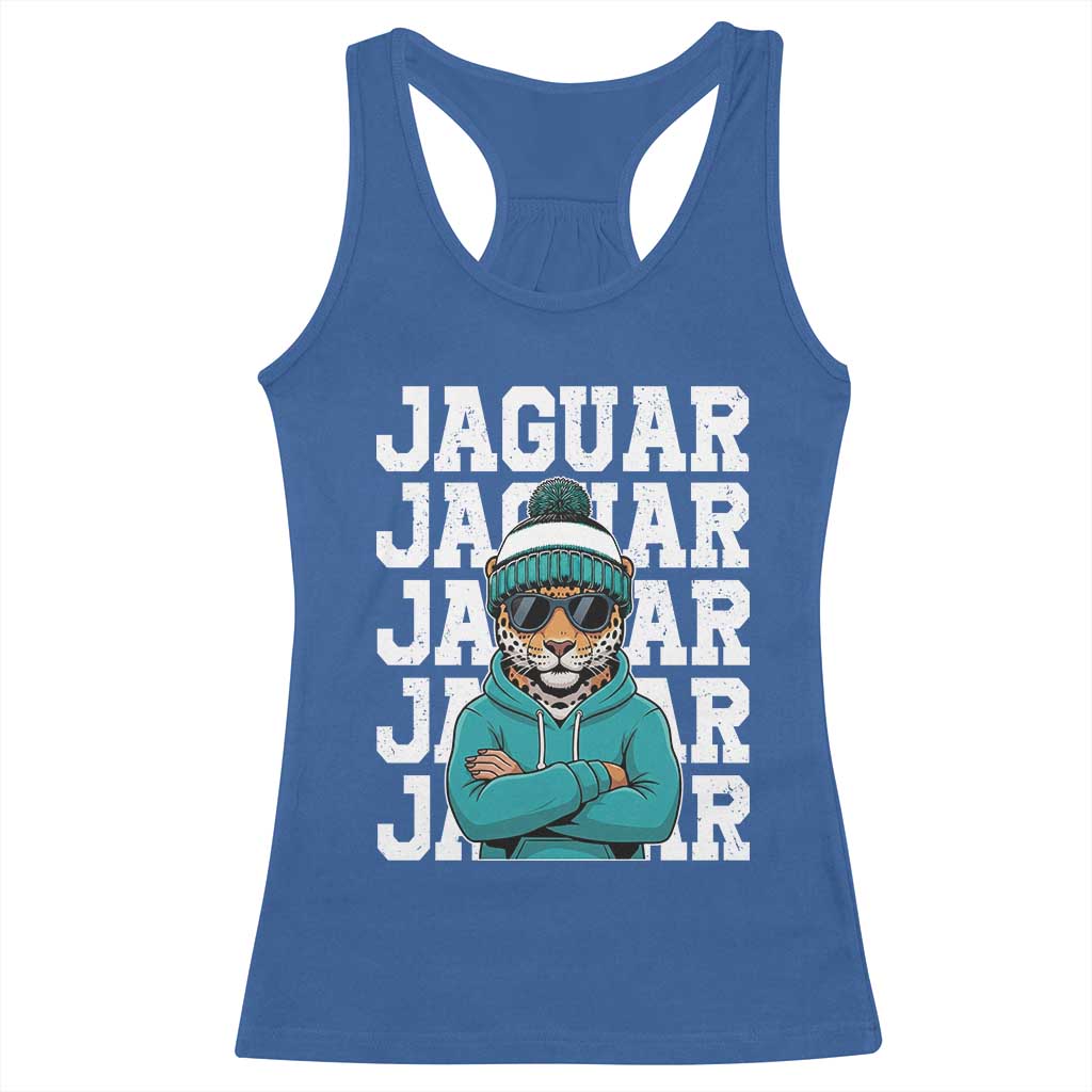Jaguar Lover Racerback Tank Top JJF Football Fan Game Day TS11 Royal Blue Print Your Wear