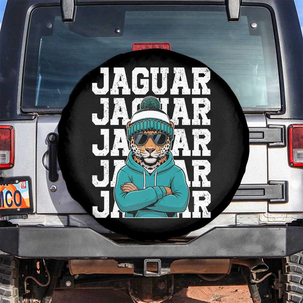 Jaguar Lover Spare Tire Cover JJF Football Fan Game Day TS11 No hole Black Print Your Wear