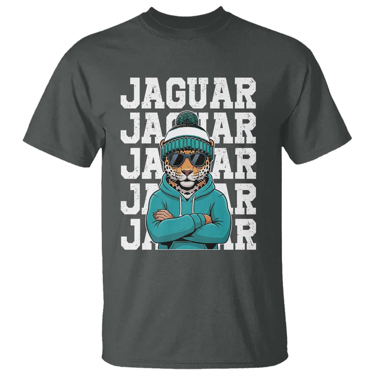 Jaguar Lover T Shirt JJF Football Fan Game Day TS11 Dark Heather Print Your Wear