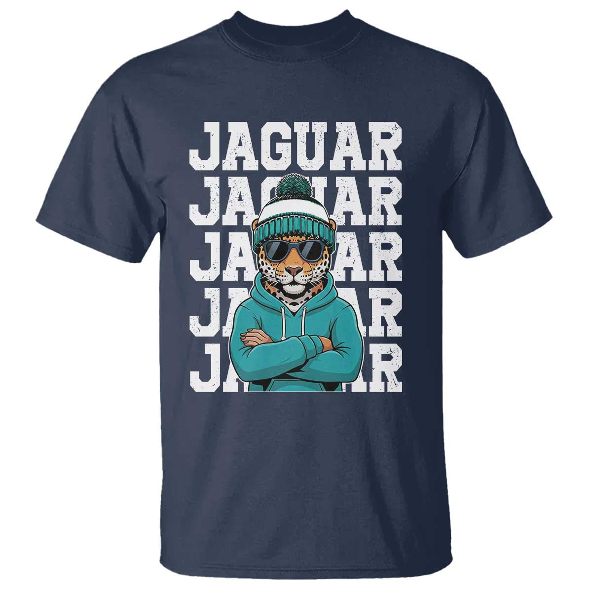 Jaguar Lover T Shirt JJF Football Fan Game Day TS11 Navy Print Your Wear