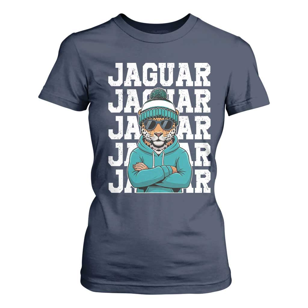 Jaguar Lover T Shirt For Women JJF Football Fan Game Day TS11 Navy Print Your Wear