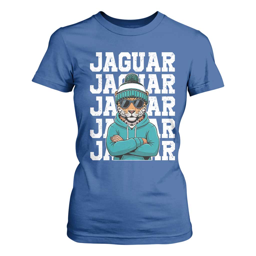 Jaguar Lover T Shirt For Women JJF Football Fan Game Day TS11 Royal Blue Print Your Wear