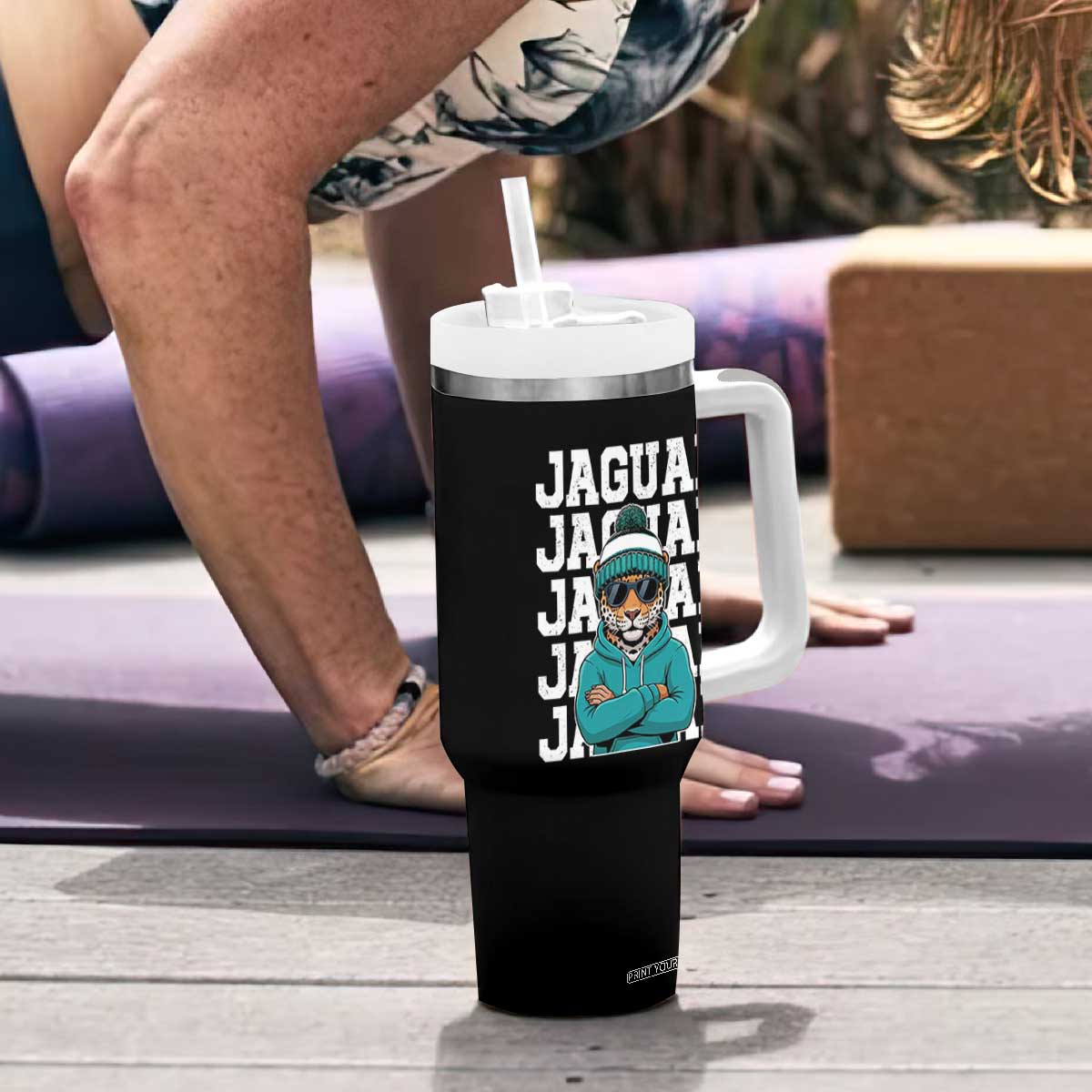 Jaguar Lover Tumbler With Handle JJF Football Fan Game Day TS11 Print Your Wear
