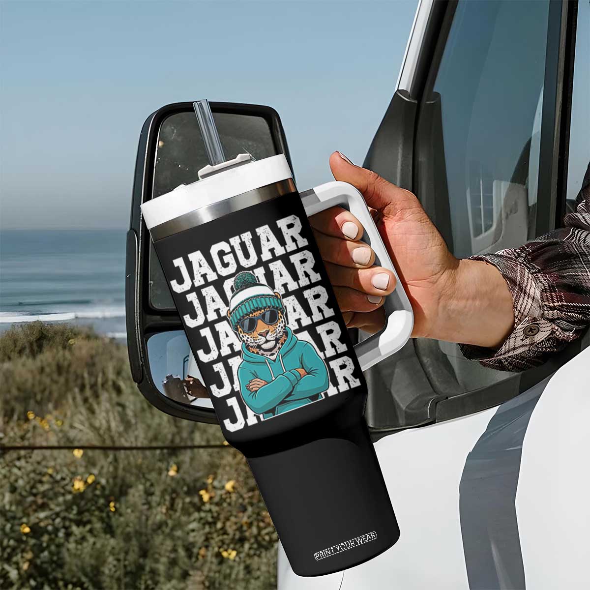 Jaguar Lover Tumbler With Handle JJF Football Fan Game Day TS11 Print Your Wear