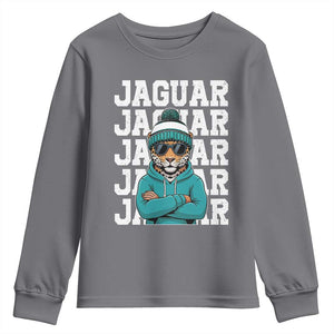 Jaguar Lover Youth Sweatshirt JJF Football Fan Game Day TS11 Charcoal Print Your Wear