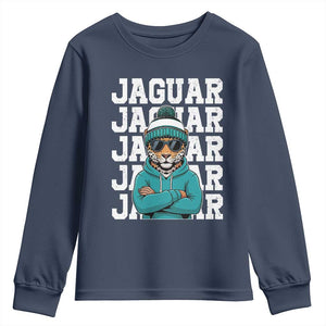 Jaguar Lover Youth Sweatshirt JJF Football Fan Game Day TS11 Navy Print Your Wear