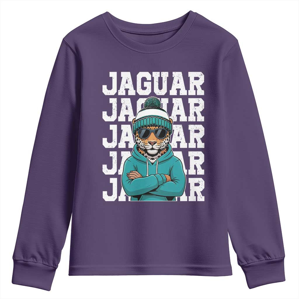 Jaguar Lover Youth Sweatshirt JJF Football Fan Game Day TS11 Purple Print Your Wear