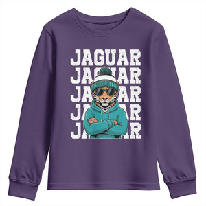 Jaguar Lover Youth Sweatshirt JJF Football Fan Game Day TS11 Purple Print Your Wear
