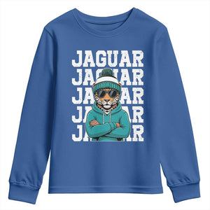 Jaguar Lover Youth Sweatshirt JJF Football Fan Game Day TS11 Royal Blue Print Your Wear